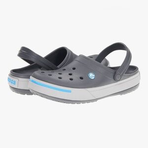 CROCS gray/blue crocband ll clogs water shoes women’s size 9